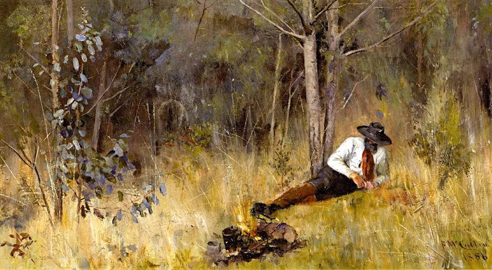 Impression sur toile Pendant que Billy bout par Frederick Mccubbin 60x90cm