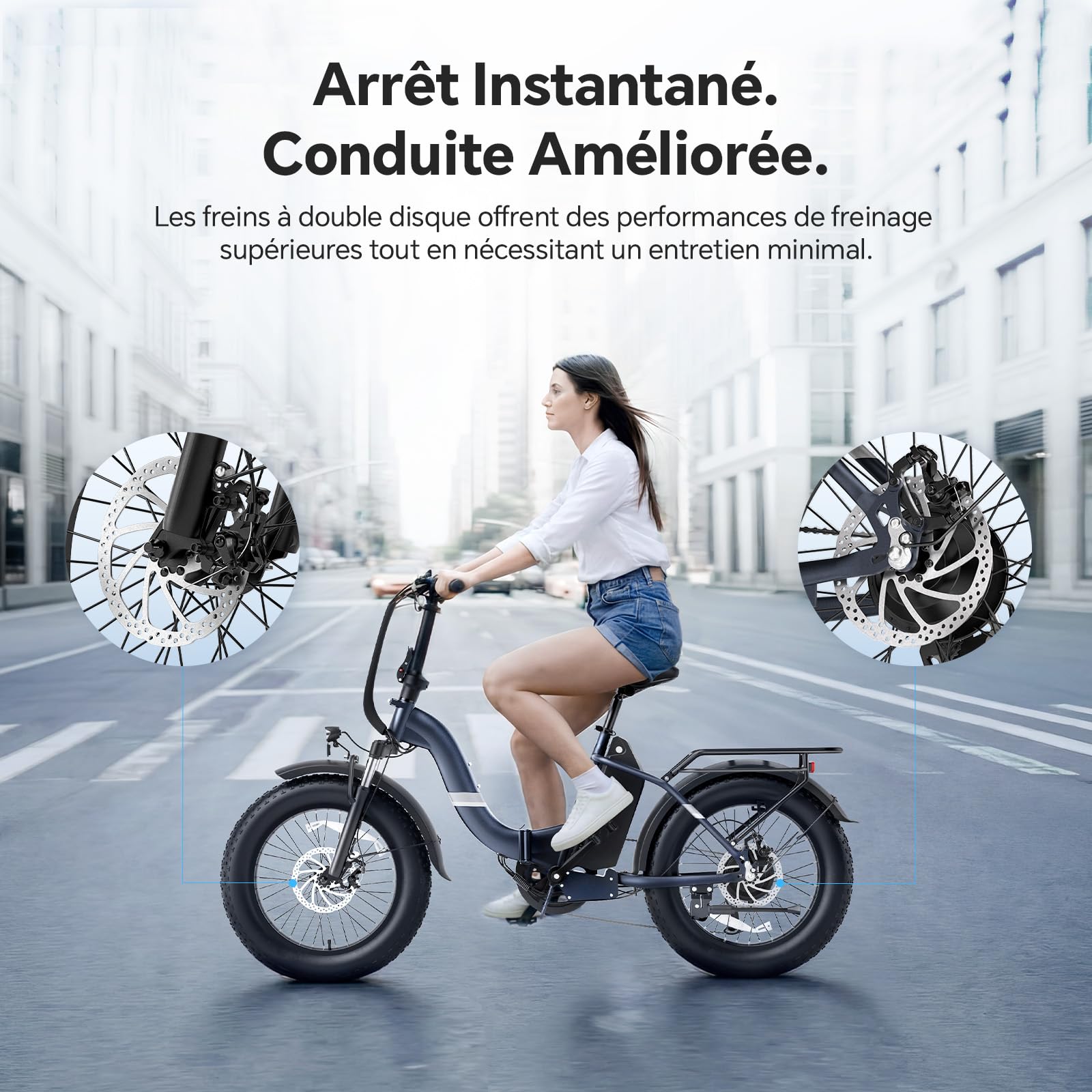 Touroll S2 2026 Vélo Électrique Pliable Tout-Terrain 20"×4.0" Fat Tire, 150KM Autonomie, Batterie 720Wh Amovible, Moteur 250W Vélo Électrique Gros Pneu 7 Vitesses, E-Bike Urbain pour Adulte