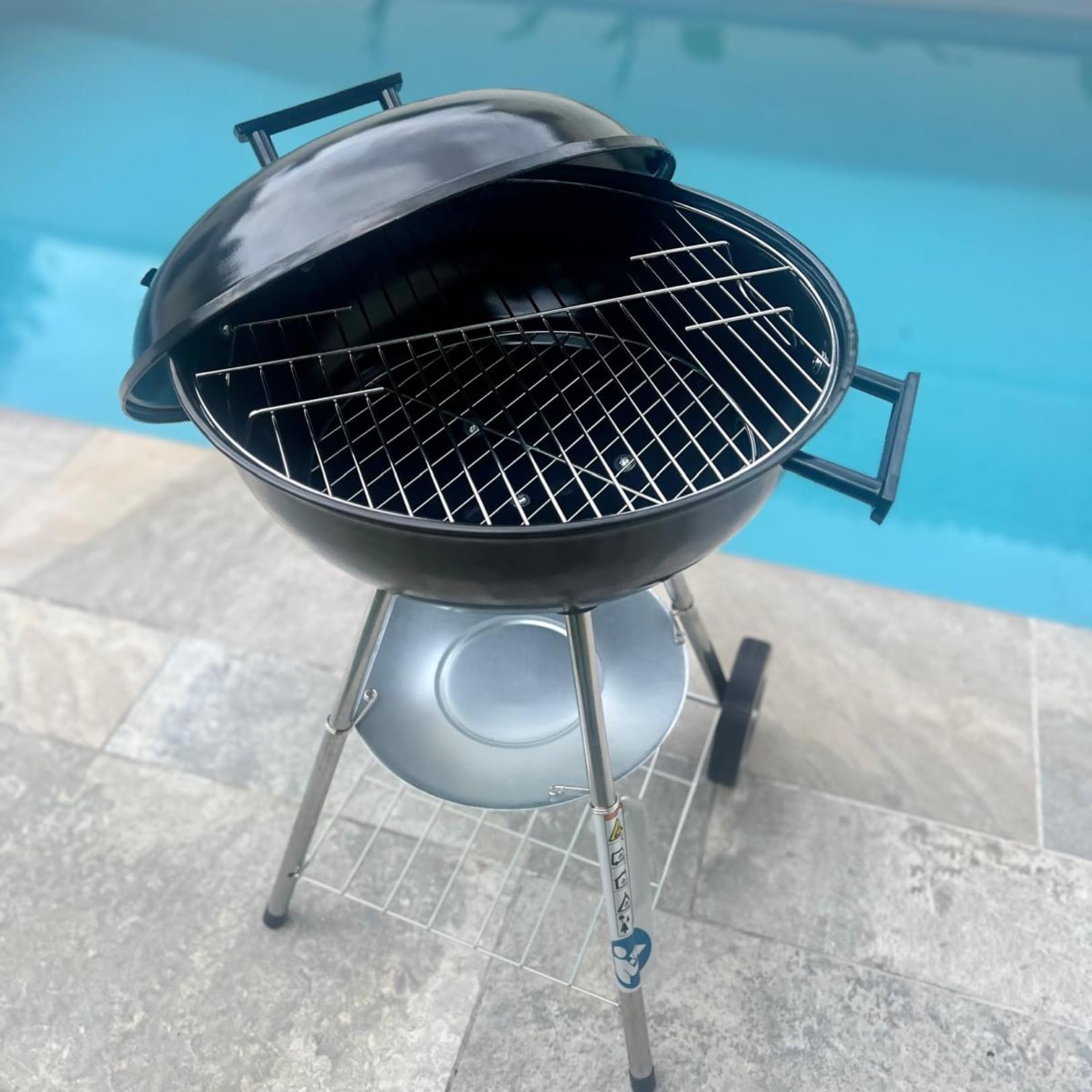 Livona - Set di 3 utensili per barbecue, in acciaio inox, ideale per giardino e campeggio