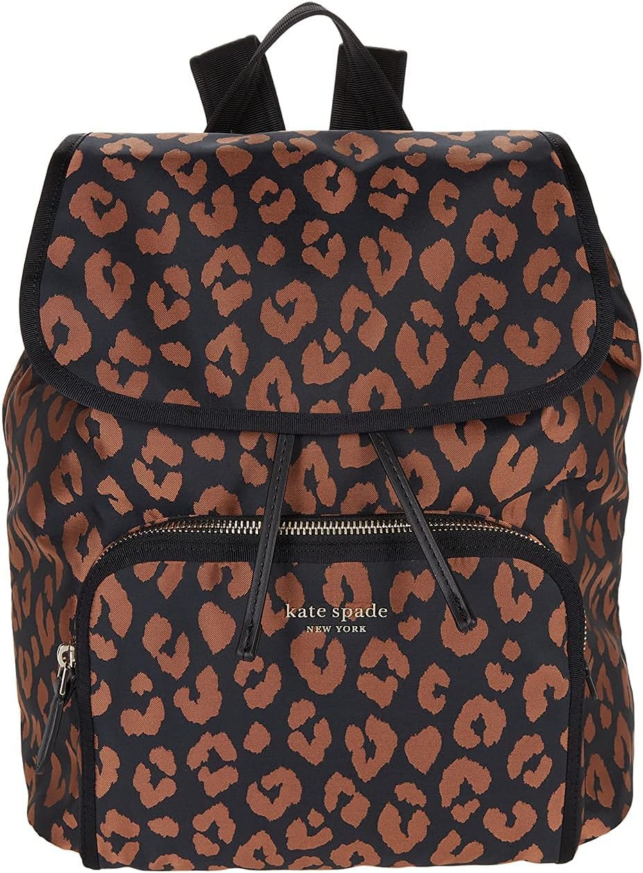 kate spade leopard backpack