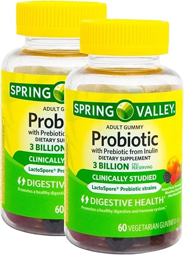 Miniatura 6 de Probióticos para mujeres y hombres – 60 gomitas vegetarianas, 3 mil millones de UFC con inulina, suplemento de salud digestiva, varios sabores