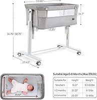 Vista 4 de Moisés eléctrico para bebé, moisés mecedor automático junto a la cama, moisés eléctrico junto a la cama para bebés recién nacidos con ruedas, cuna