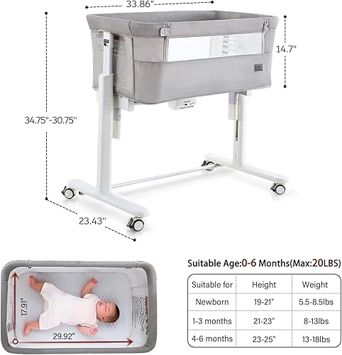 Miniatura 5 de Moisés eléctrico para bebé, cuna mecedora automática, cama de noche eléctrica para bebés recién nacidos con ruedas, cuna mecedora automática de 5