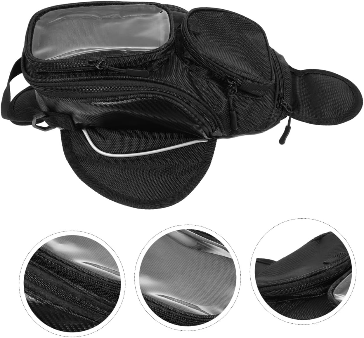 Motorcycle Tank Bag Waterproof Magnetic Pouch for Motorbike Riding Compatible Models for Navigation and Outdoor Use