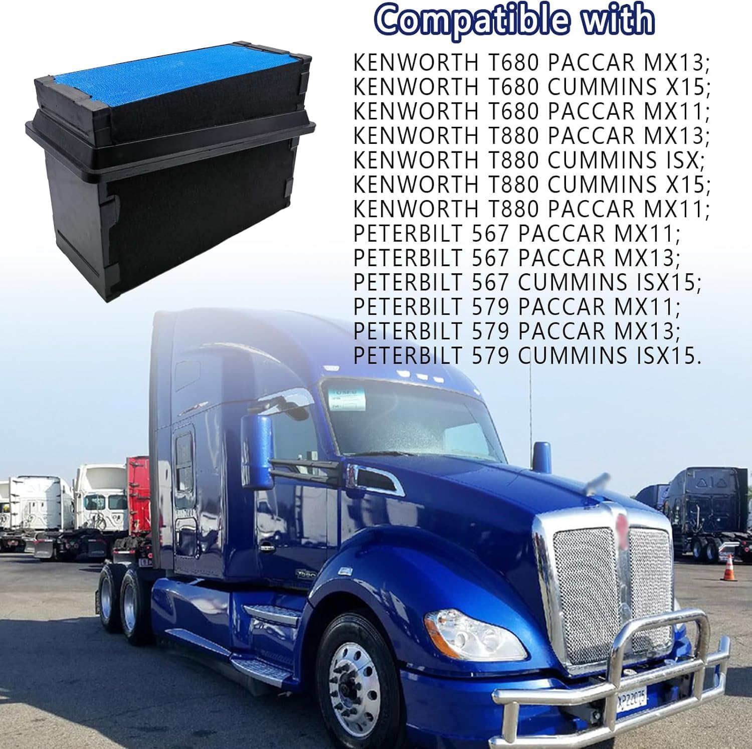 P621725 Engine Air Filter Fit for KENWORTH T680 T880 PETERBILT 567 579 Trucks