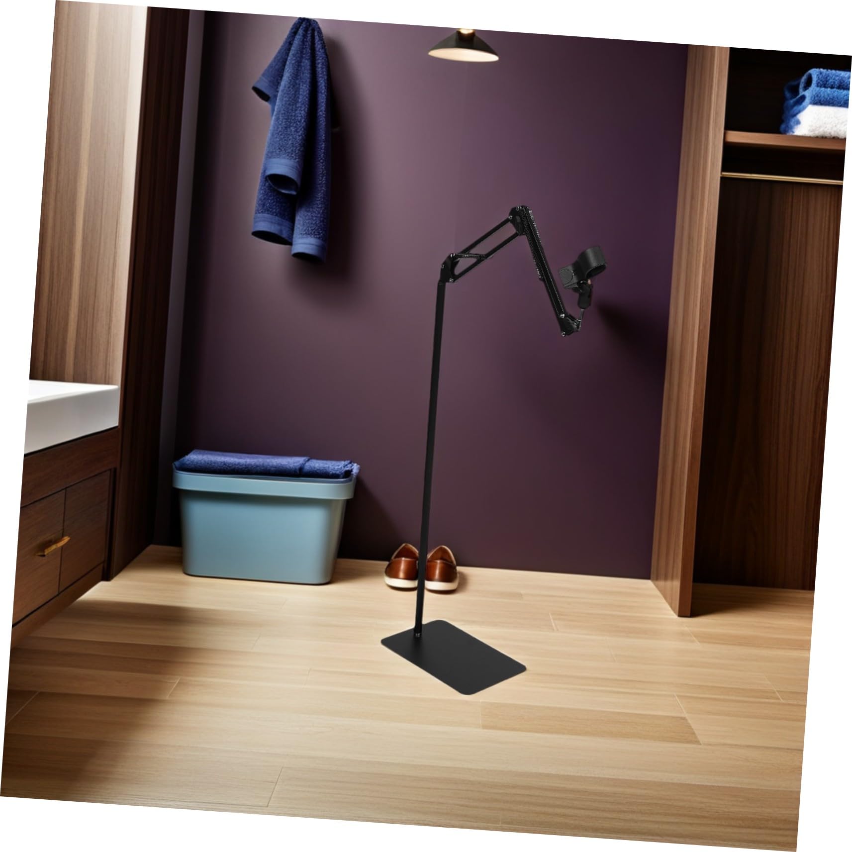 Anneome Soporte para Secador De Pelo Lazy Stand Soporte para Secador De Pelo Manos Libres Ajustable Manos Libres Lazy