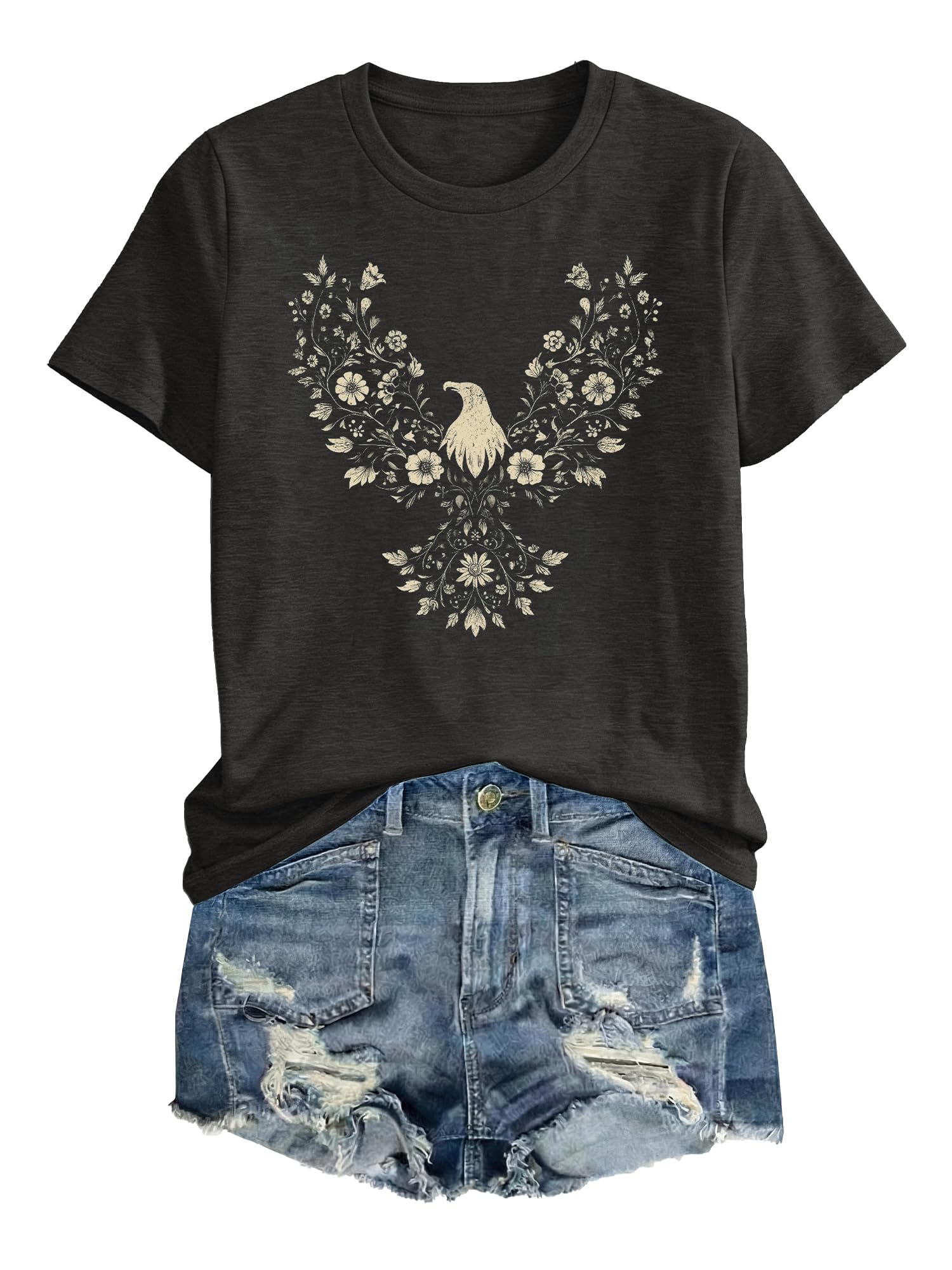 Anbech Women Dandelion Print T Shirts Summer Short Sleeve Graphic Tees | Cute Dandelion Paw Print Tshirt Casual Crewneck Loose Fit Flower T-shirts Teen Girls Colorful Comfy and Soft Daily Wear