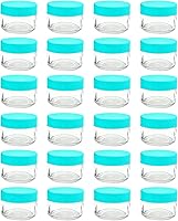 Vista 1 de Tarros cosméticos de plástico transparente con tapas blancas (verde)