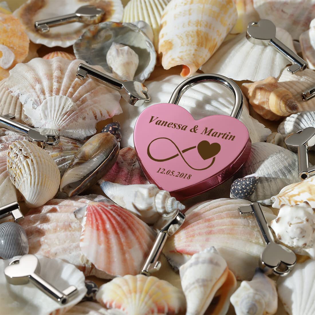 Collana Con Cuore Lucchetto Grande Personalizzabile Collana Con Cuore Lucchetto Grande Personalizzabile