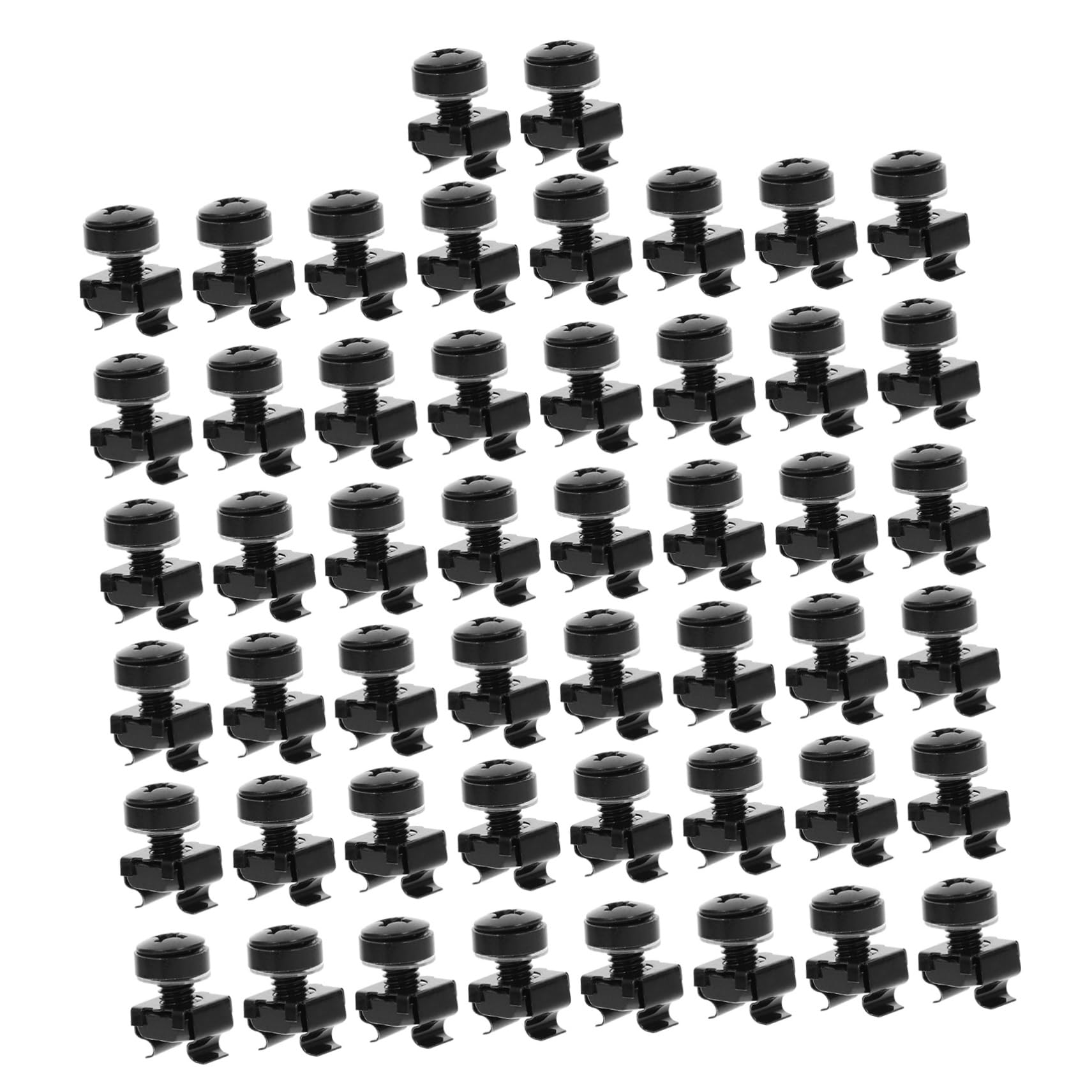 Ciieeo 50 Pieces Cage Nuts for Rack Mount Screws Washers Kit Quick Installation