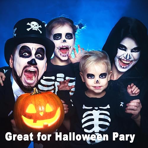 Miniatura 4 de Pintura de cuerpo facial en blanco y negro, Halloween Cosplay SFX Maquillaje Payaso Joker Zombie Vampiro Traje Fantasía Maquillaje Fundación Fancy