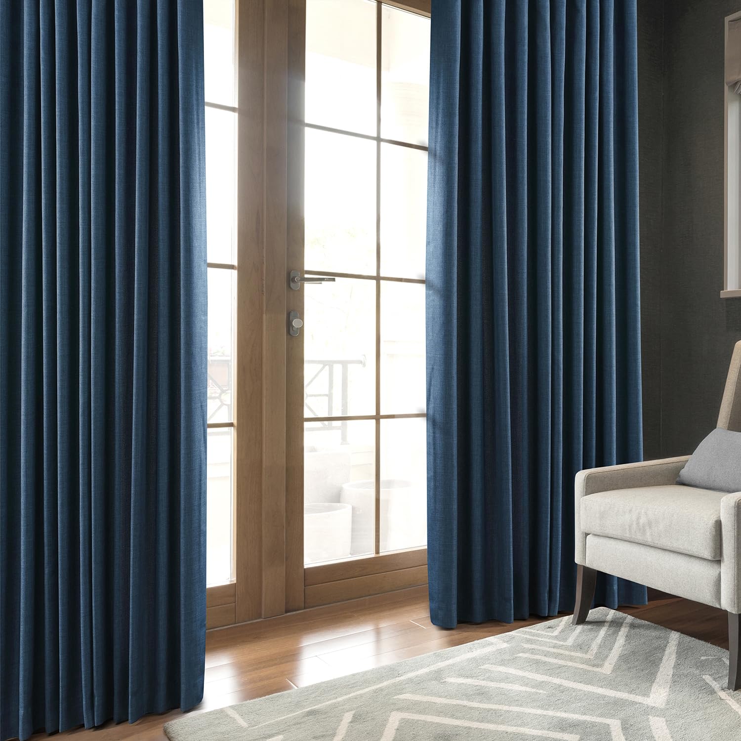 HPD Half Price Drapes Italian Faux Linen Curtains 84 Inches Long Room Darkening Curtains for Bedroom and Living Room 50 X 84 - Image 2