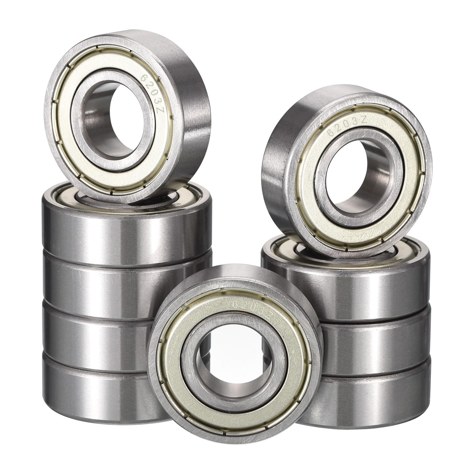 HiPicco 6203ZZ Deep Groove Ball Bearings, ID 17mm x OD 40mm x