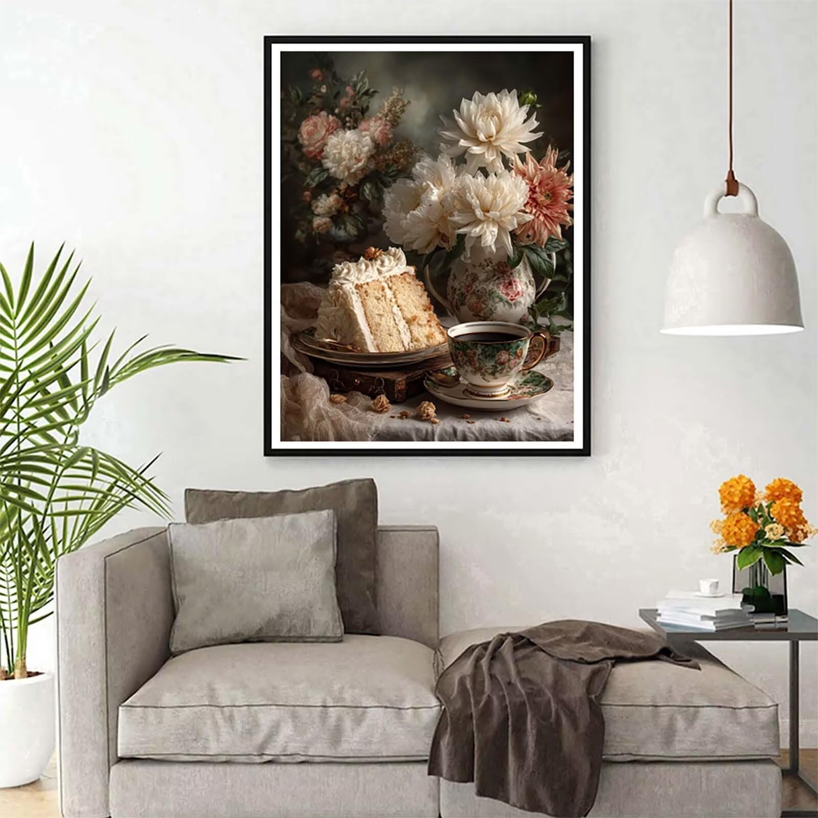 JEPGFOU Zestawy do malowania diamentami 5D dla dorosłych, zestawy artystyczne z diamentami do ciasta, dla dorosłych, kwiaty, pełne wiercenie, kryształ, sztuka, DIY, haft krzyżykowy, rękodzieło, obrazy