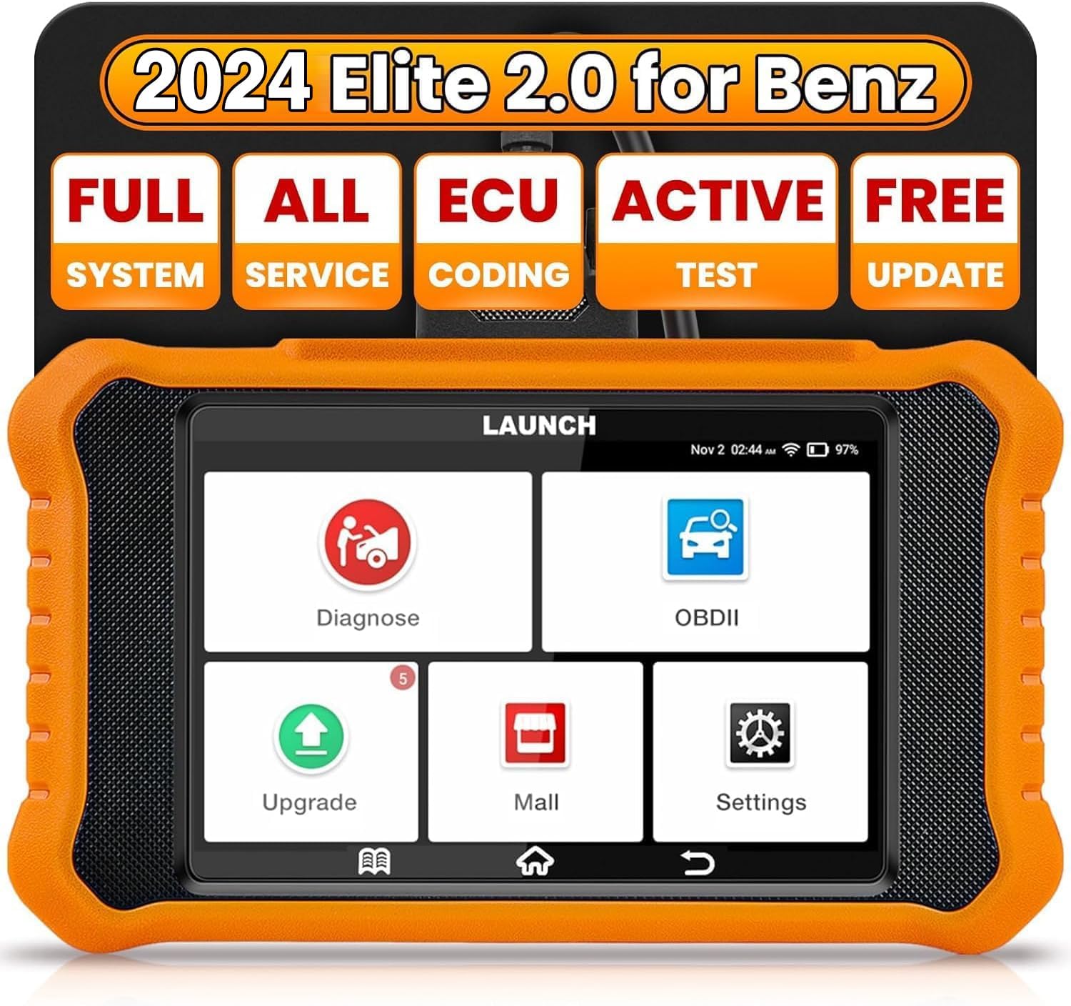 LAUNCH X431 Creader Elite OBD2 Code Reader For BENZ v2.0, Full System