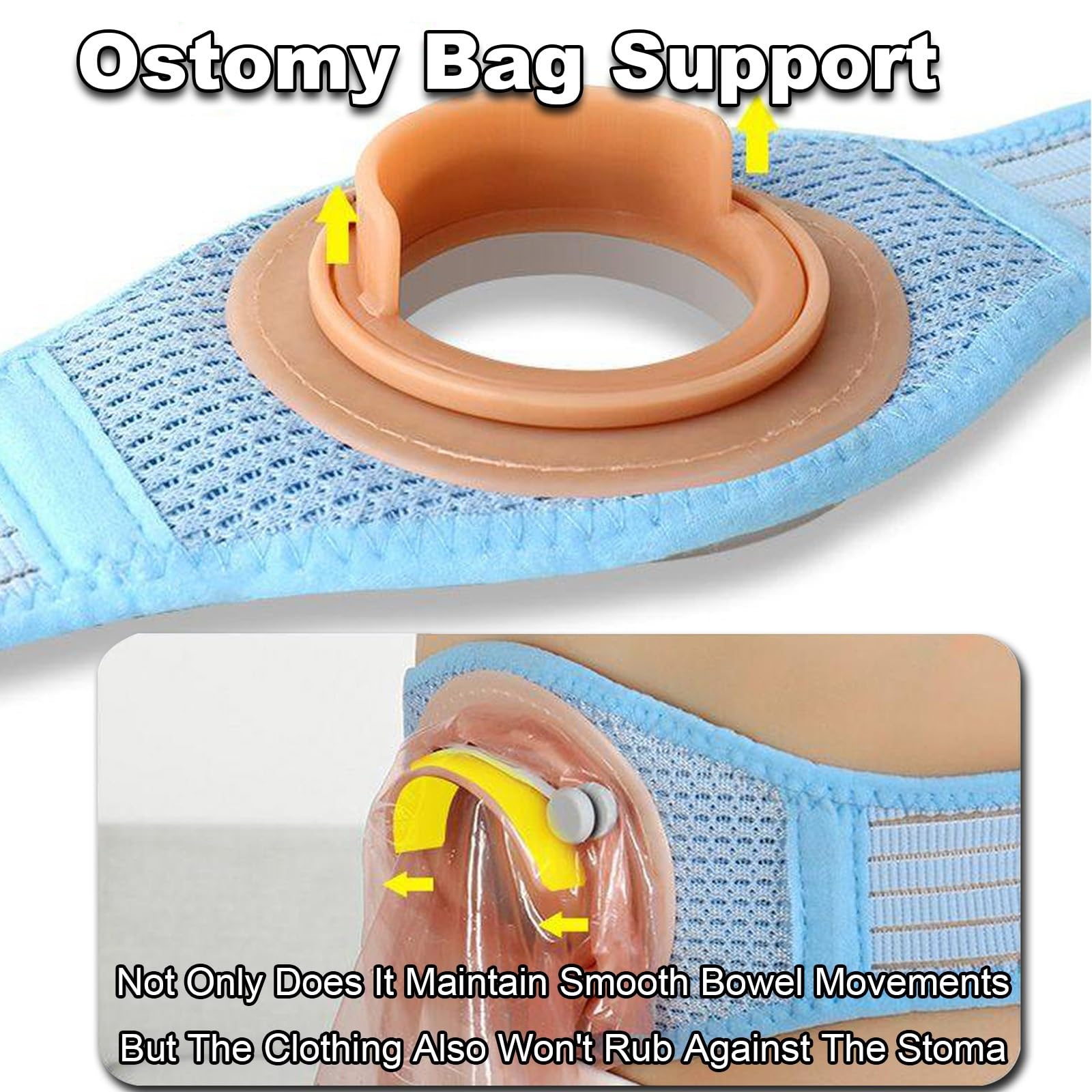 Cintura per Stomia da Uomo, Fascia per Stomia Regolabile, Cintura Colostomia Addominale per la Cura Post-Operatoria Dopo L'intervento Chirurgico