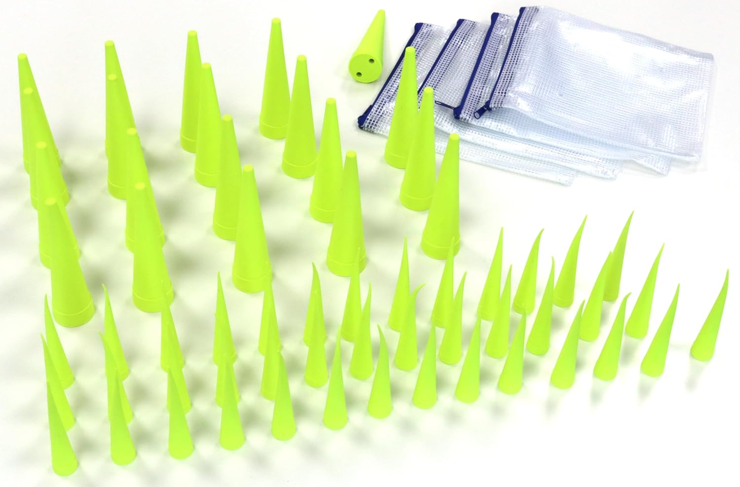 64 Pieces Universal Rubber Plugs and Caps for Hydraulic Oil Hoses and Fittings to Prevent Leaks, 20 Medium, 40 Small Size with 4 Zipper Bags