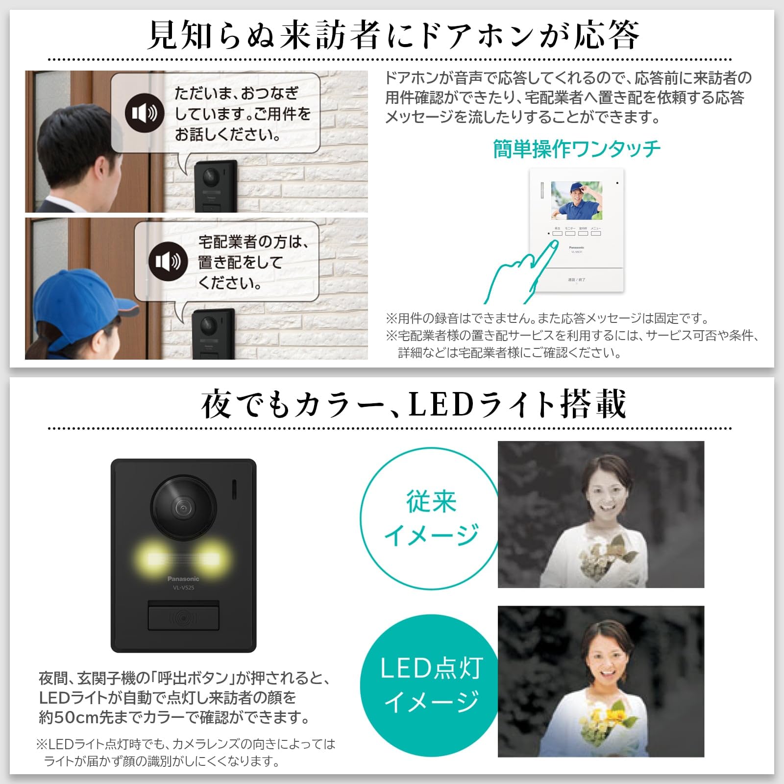 Amazon.co.jp: [パナソニック] テレビドアホン 電源コード式 代理応答 