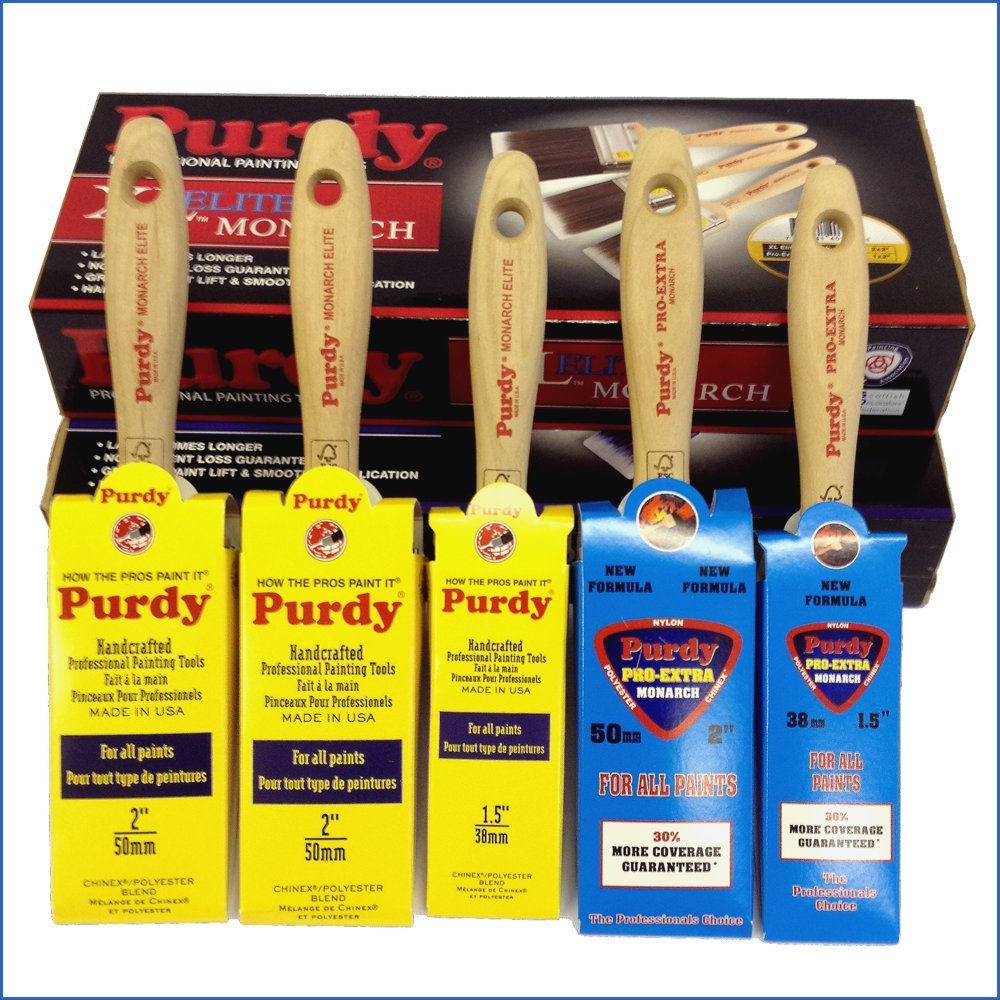 Pro-Extra Monarch Elite Professional Paint Brush Twin Pack - 5 Brushes