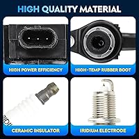 Vista 3 de Paquete de bobinas de encendido + bujías de iridio para Jeep Compass Patriot 2.0L 2.4L 07-17, para Dodge Journey 2.4L 11-17, para Dodge Caliber