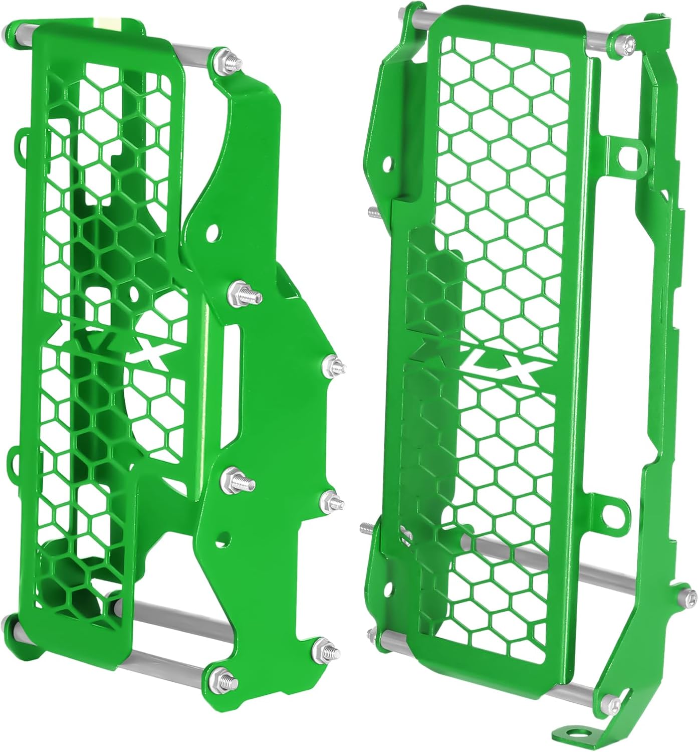 KLX300R Radiator Grille Guard Protector Cover Aluminum Alloy Compatible With KLX300R 2020-2022 (NOT fit KLX300 Super Moto/Dual Sport) CNC Motorcycle Radiator Guard (Green)