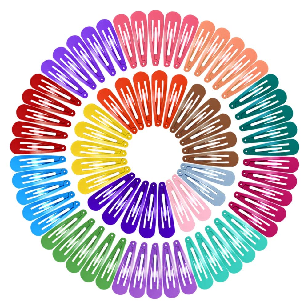 Selizo 100 Pcs Barrettes Hair Clips Hair Barrettes Colored Hair Clips for Hair Accessories