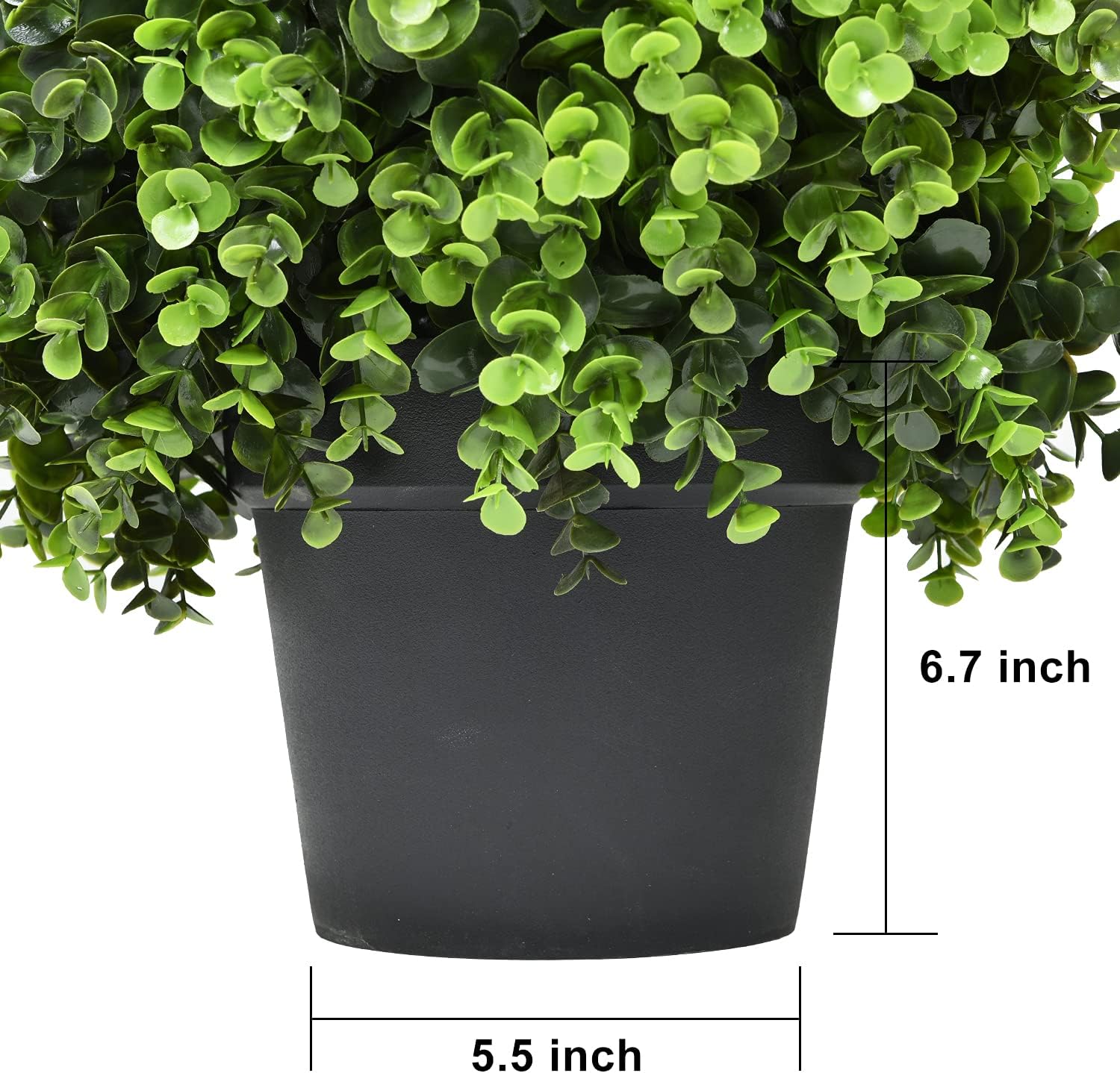 DearHouse 2Pack Artificial Cypress Spiral Topiary Trees, 4 Feet Potted Indoor or Outdoor Spiral Boxwood Trees -