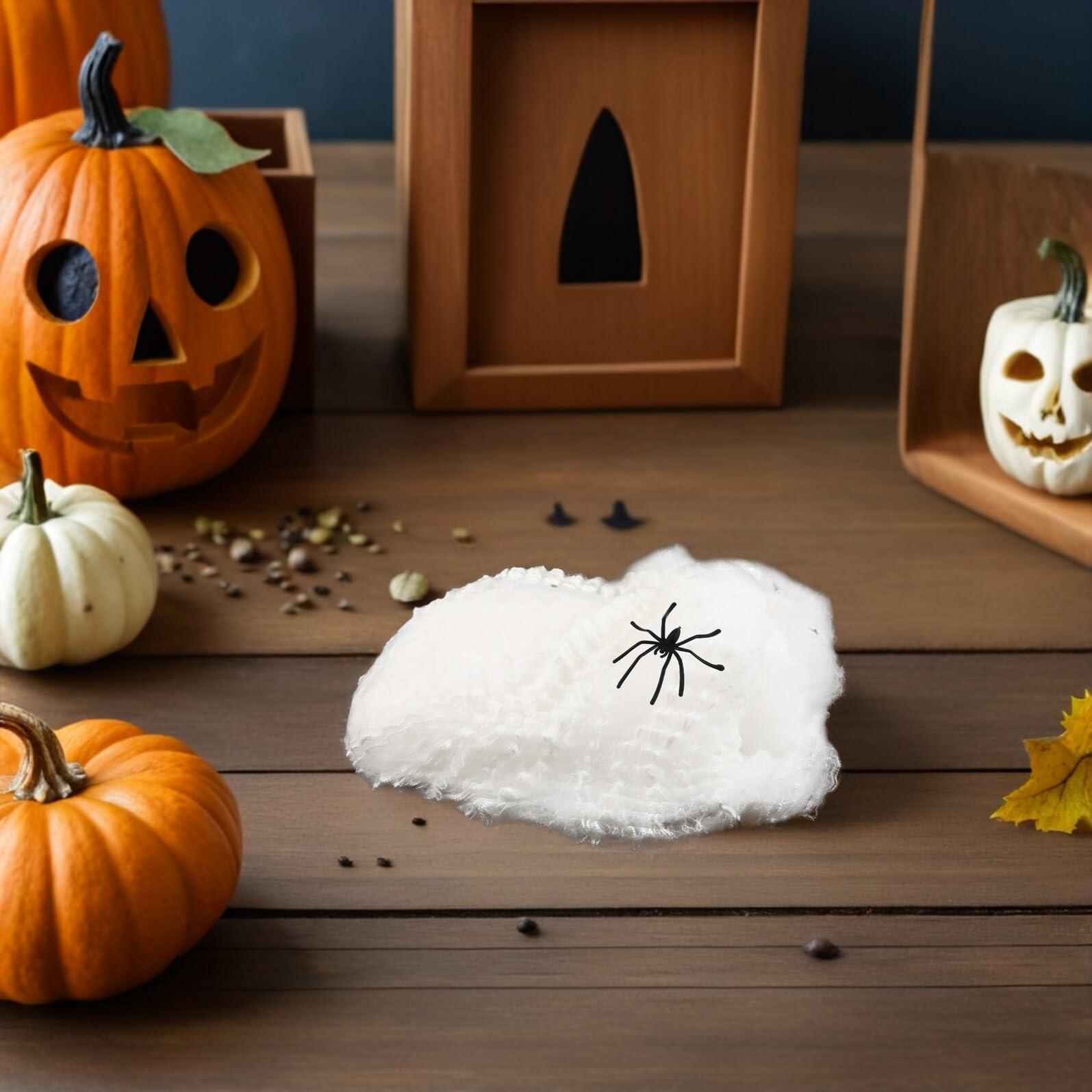 Decorazioni Halloween Ragnatela Estensibile e Ragni Neri in Plastica Luminescenti Ragnatele Spaventose per Festa e Casa Infestata Decorazione Artigianale Facile da Installare per