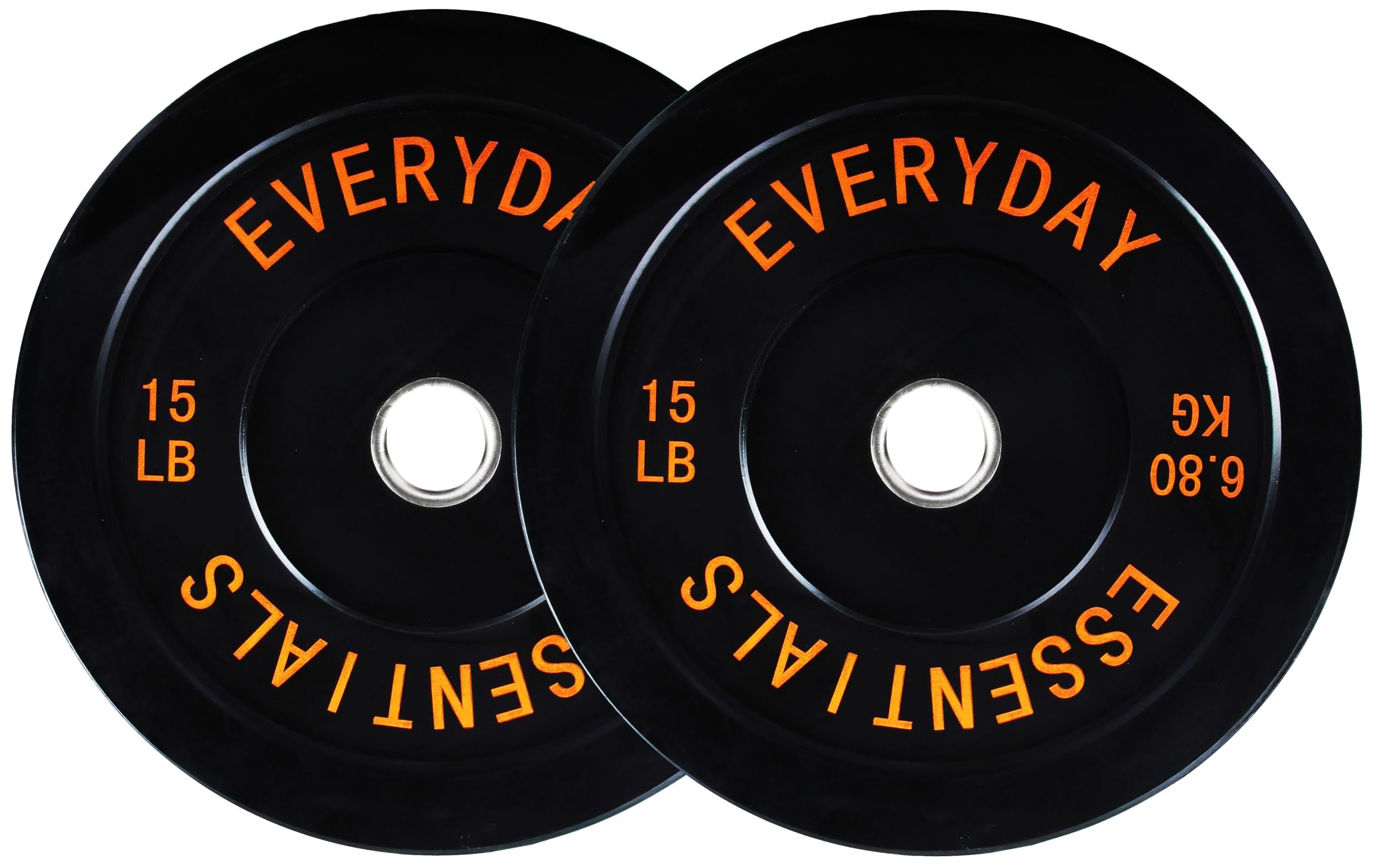 fitvids 2-inch olympic bumper plates, perfect weight plates for weightlifting and strength training, 15lb