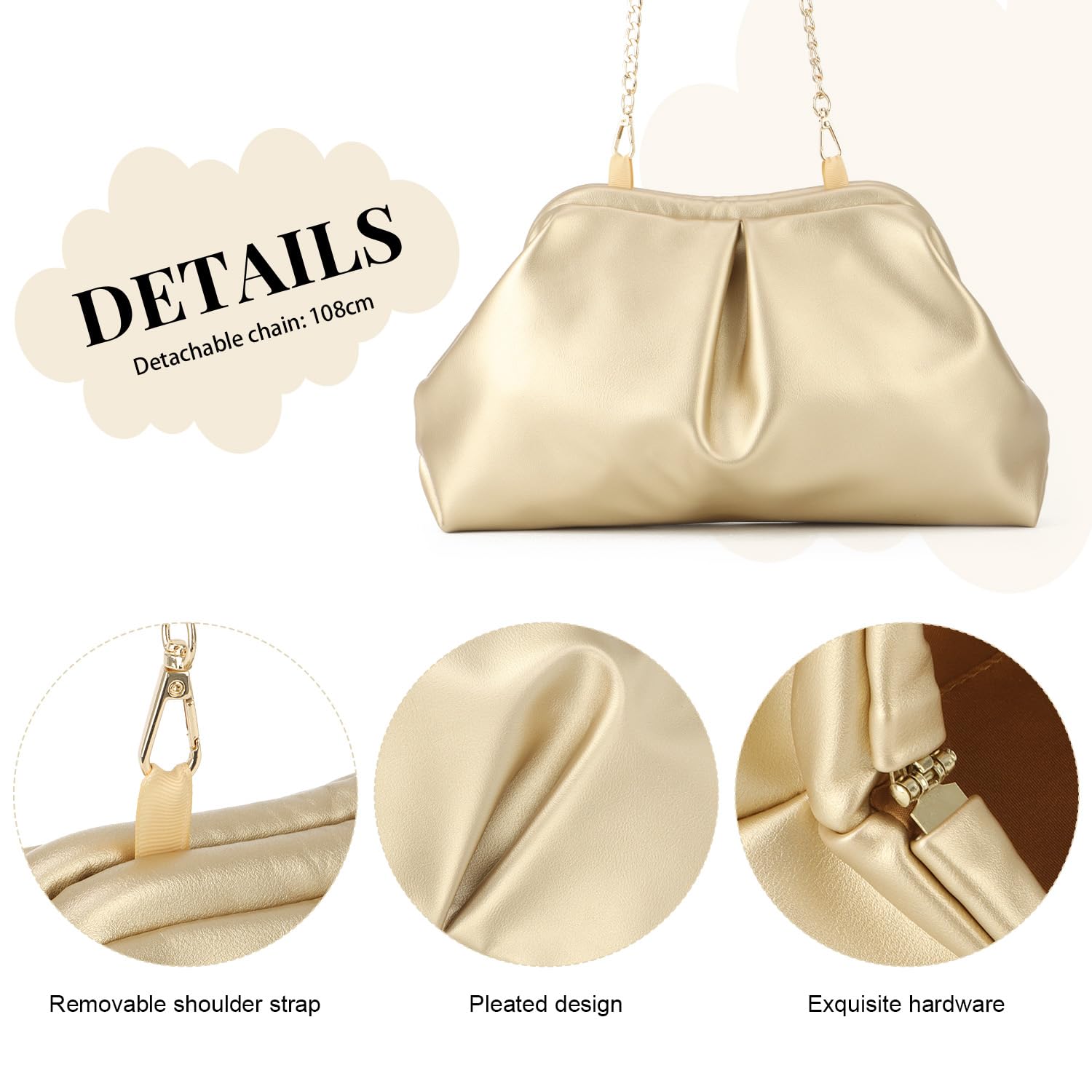 Morbido PU In Pelle Pochette Borse per Le Donne Formale Borsa Da Sera Elegante Borsa