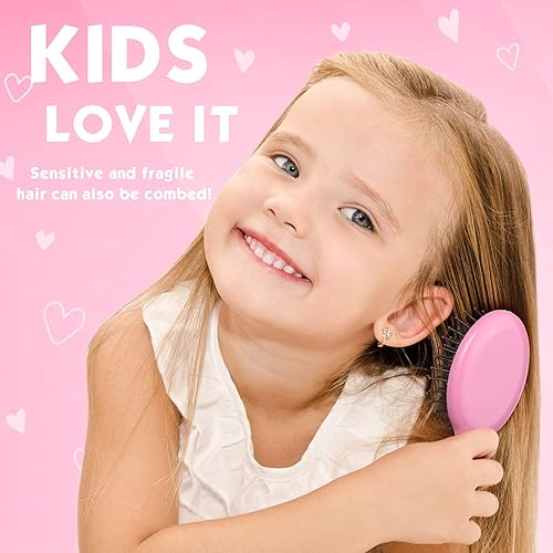 Miniatura 4 de Gerrii Juego de 70 mini peines para cabello húmedo, 35 cepillos desenredantes pequeños, cepillo desenredante de viaje, 35 peines de plástico