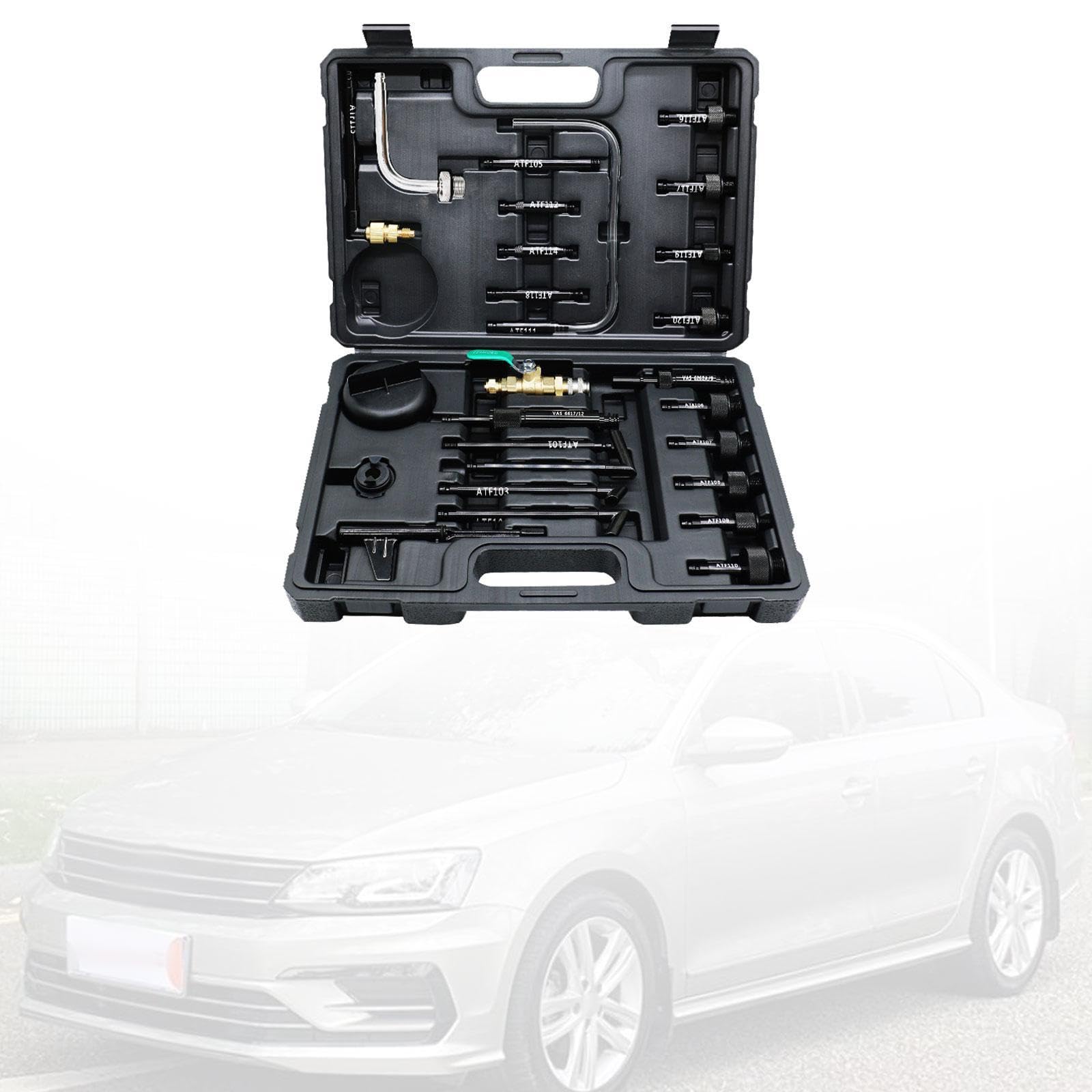 26 Pezzi Adattatore Riempimento Olio Trasmissione Valvola Kit Collegamento Ricarica Attrezzo Acciaio Resistente Adatto Meccanici Proprietari Auto