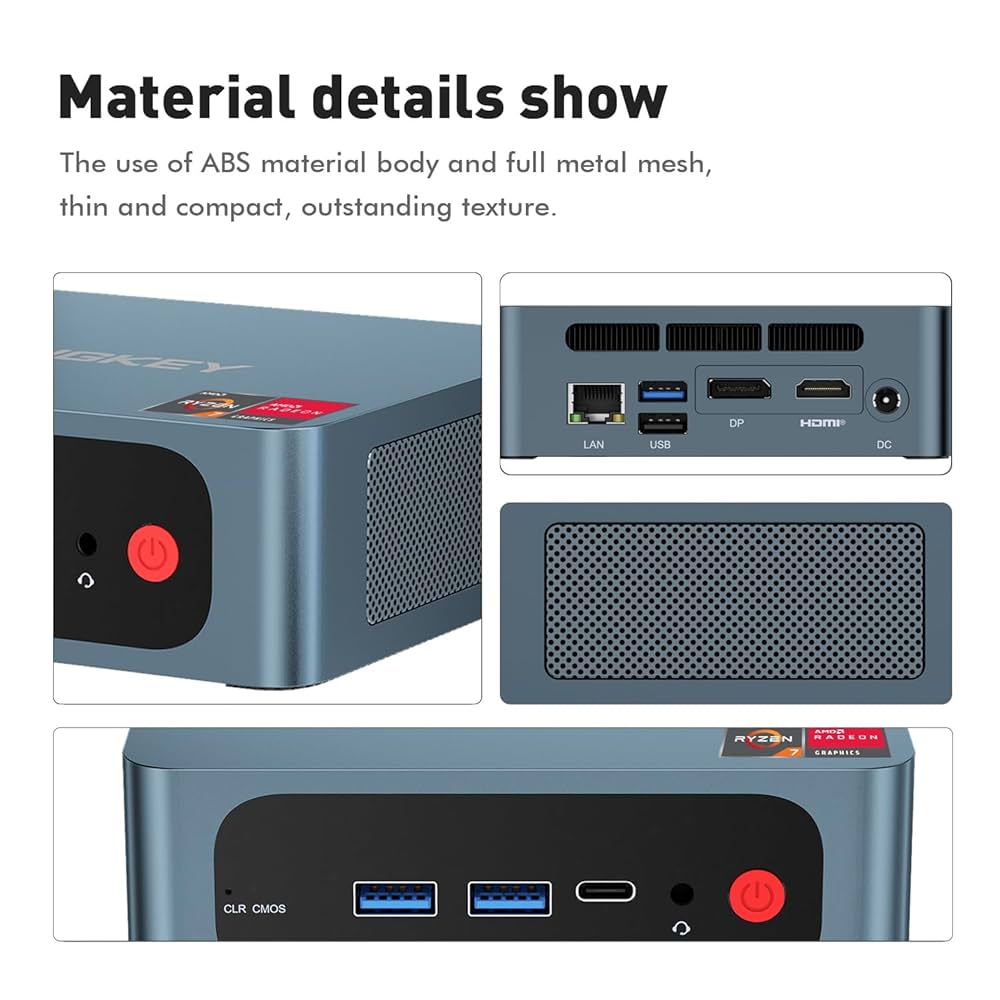 ミニPC Ryzen 7 TRIGKEY Speed S5 Pro 16GB TRIGKEY Mini PC Ryzen 7 5800H Speed S5 Pro 16GB DDR4 500GB M