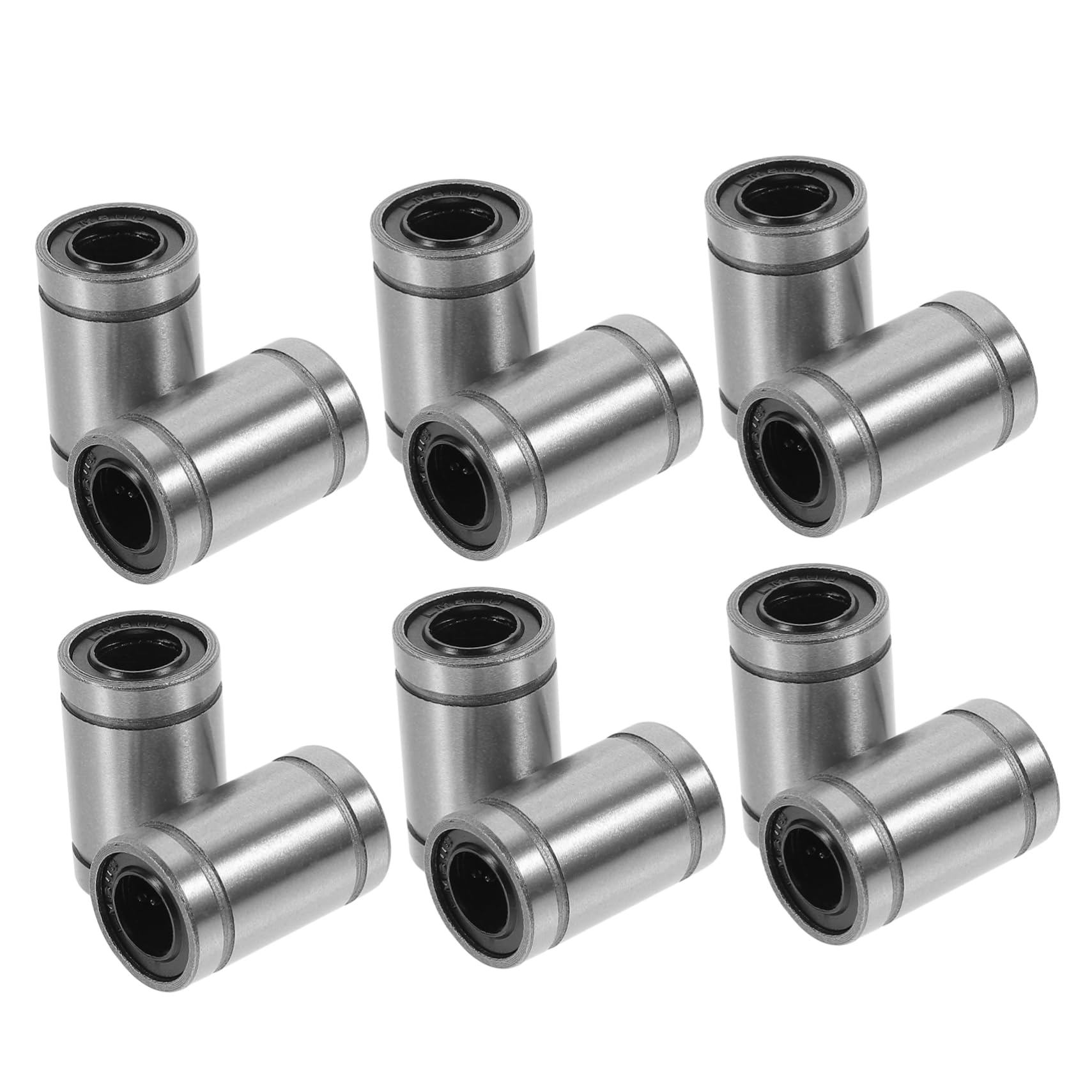 NAMOARLY 12pcs 3D Printer Parts Linear Ball Bearings Steel Printers Linear Shaft 3D Printers 3D Printer Motion Bearing Linear Motion Bearing Linear Bearings 3D Printer Linear Shaft Ball