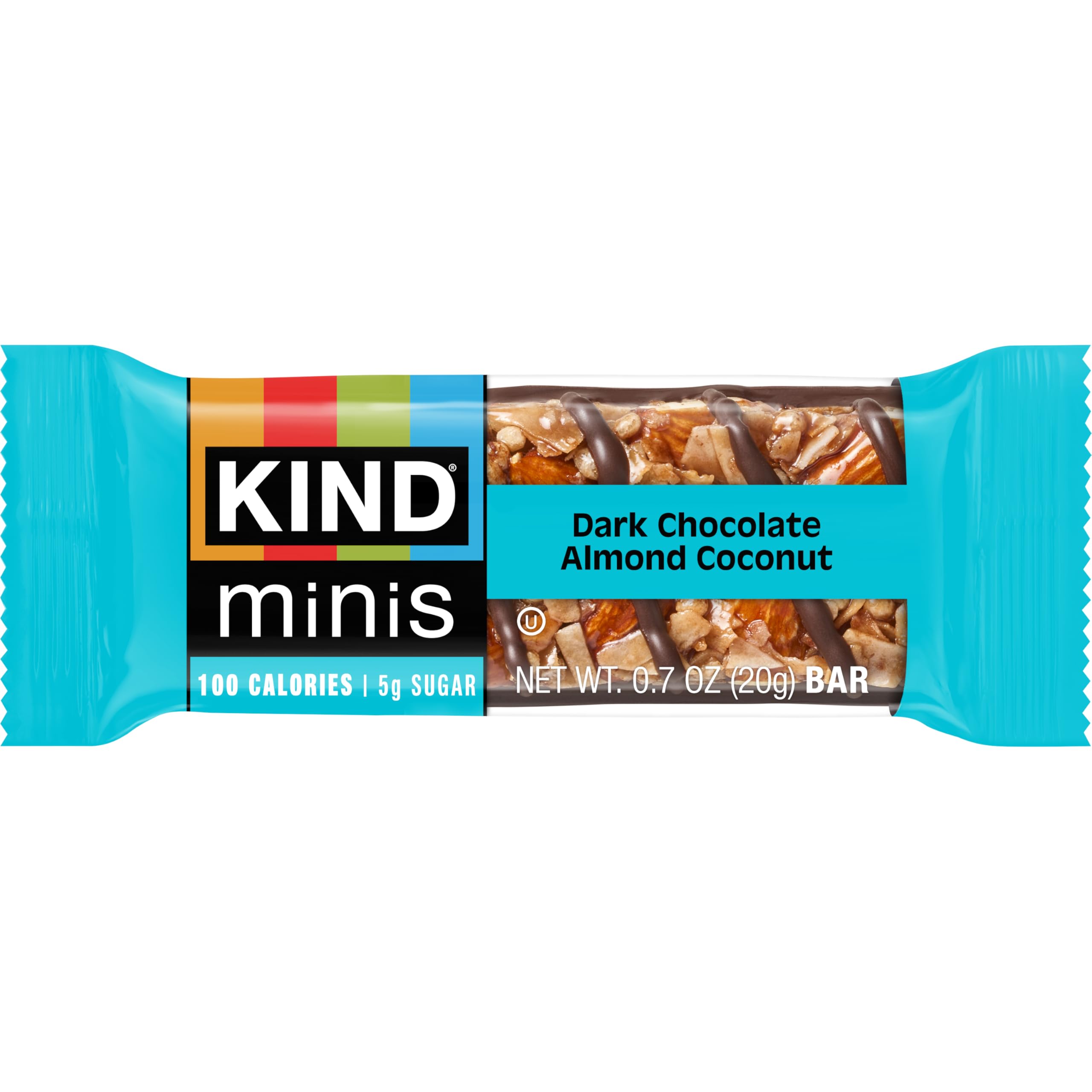 KIND Bar Minis, Salted Caramel Dark Chocolate Nut & Dark Chocolate Mandorle Coconut, confezione variety Pack, senza glutine, 100 calorie, a basso contenuto di zucchero, 80 pezzi