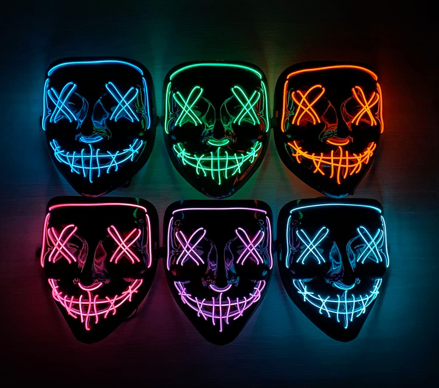 Scary Light Up LED Halloween Demon Mask by BELLADDY INC – Animal Scream Anime Character Purge Joker Clown Scary Light Up LED Halloween Demon Mask by BELLADDY INC – Animal Scream Anime Character Purge Joker Clown