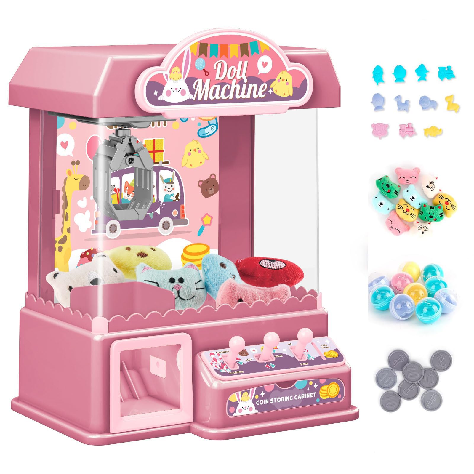 Candy Grabber Macchine ad Artigli per Bambini,Distributore Caramelle Machine con Musica, Mini Macchina per Afferrare,Regali per Bambini 3 4 5 6 7 8 Anni