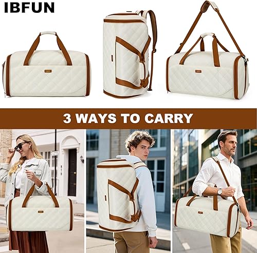 Miniatura 8 de Bolsas de ropa convertibles para viajes bolsa de lona para ropa de mano con correas de mochila para hombres y mujeres, 4 en 1, bolsas de viaje