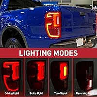 Vista 3 de Conjunto de lámpara trasera LED con punto ciego (módulo no incluido) compatible con Ford Ranger 2019-2023 lado izquierdo del conductor KB3Z-13405-G