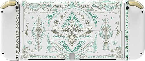 Miniatura 9 de eXtremeRate Juego completo de carcasa de bricolaje para Nintendo Switch OLED, placa trasera de consola y soporte, carcasa para controlador de mano