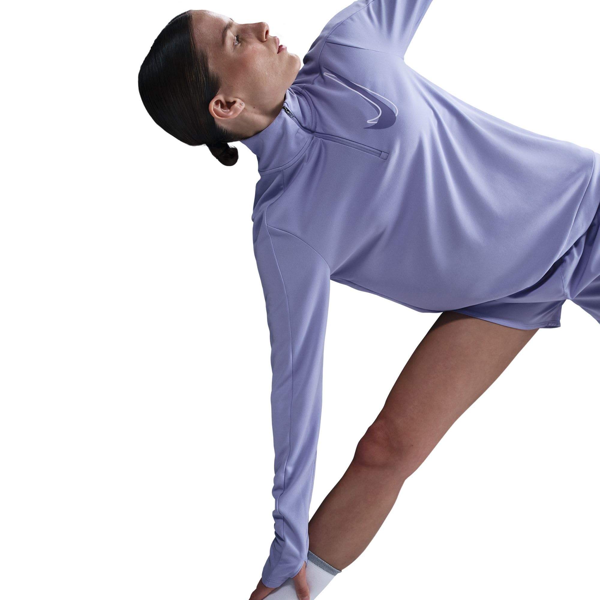 Nike Swoosh Lauf-Midlayer mit Halbreißverschluss für Damen, HJ2225