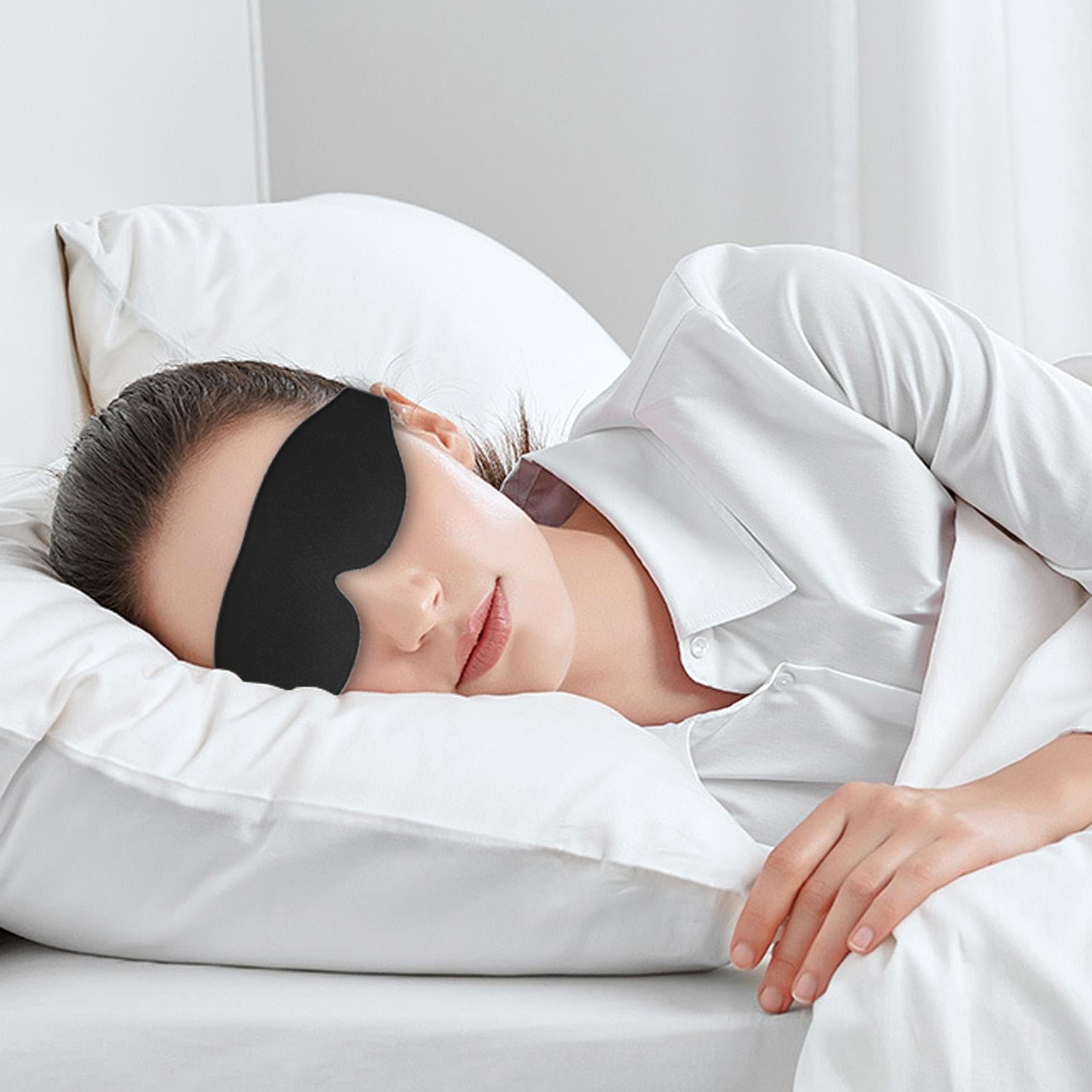 Drasawee 2 maschere per gli occhi per dormire con borsa per il ghiaccio