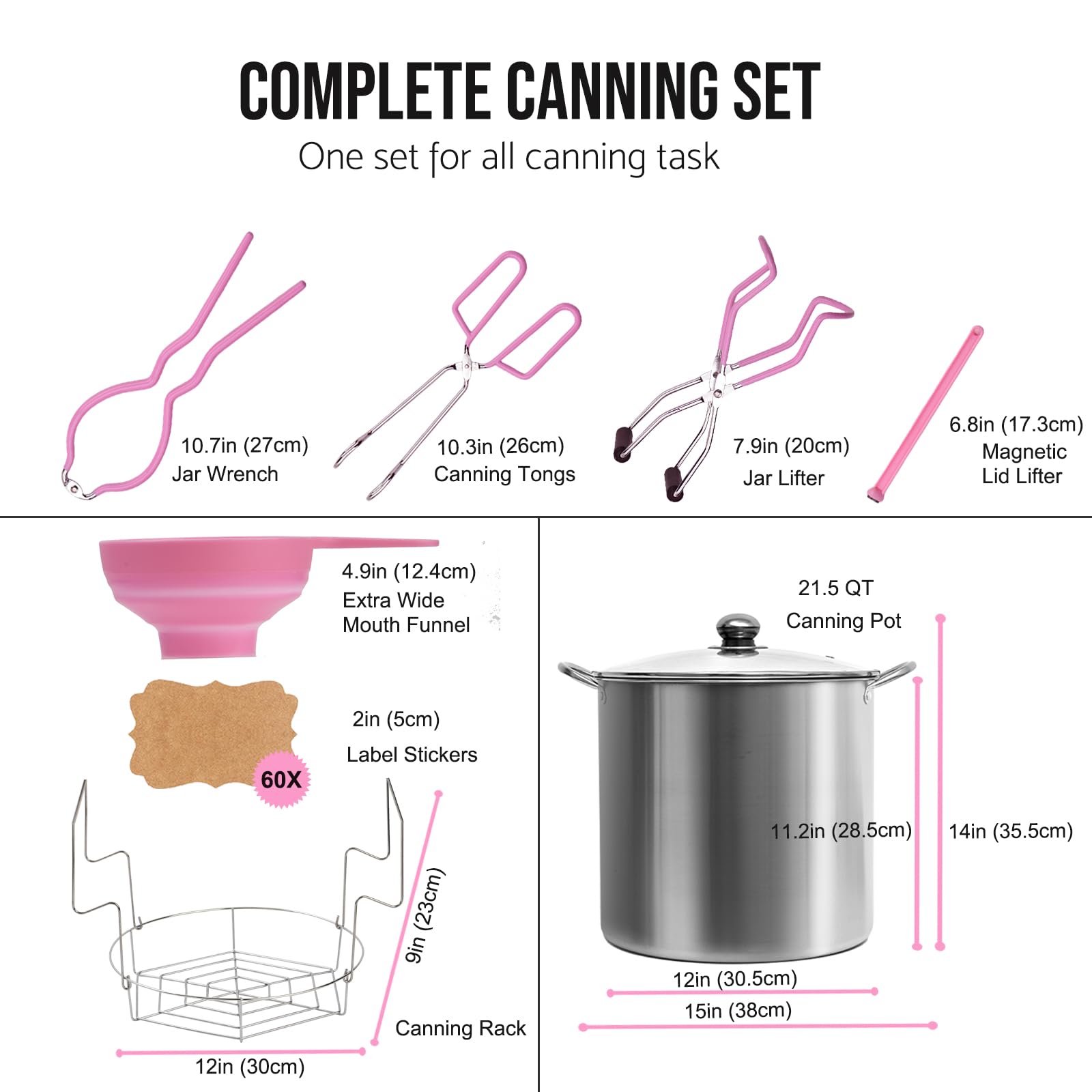 Electric Pressure Canner Fulgutonit 21.5QT Canning Kit With Stainless ...