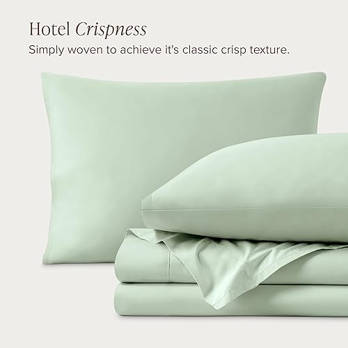 Miniatura 6 de Bare Home Juego de sábanas de 100 % algodón orgánico tamaño individual XL, tejido percal fresco, ligero y transpirable, sábanas y fundas de almohada