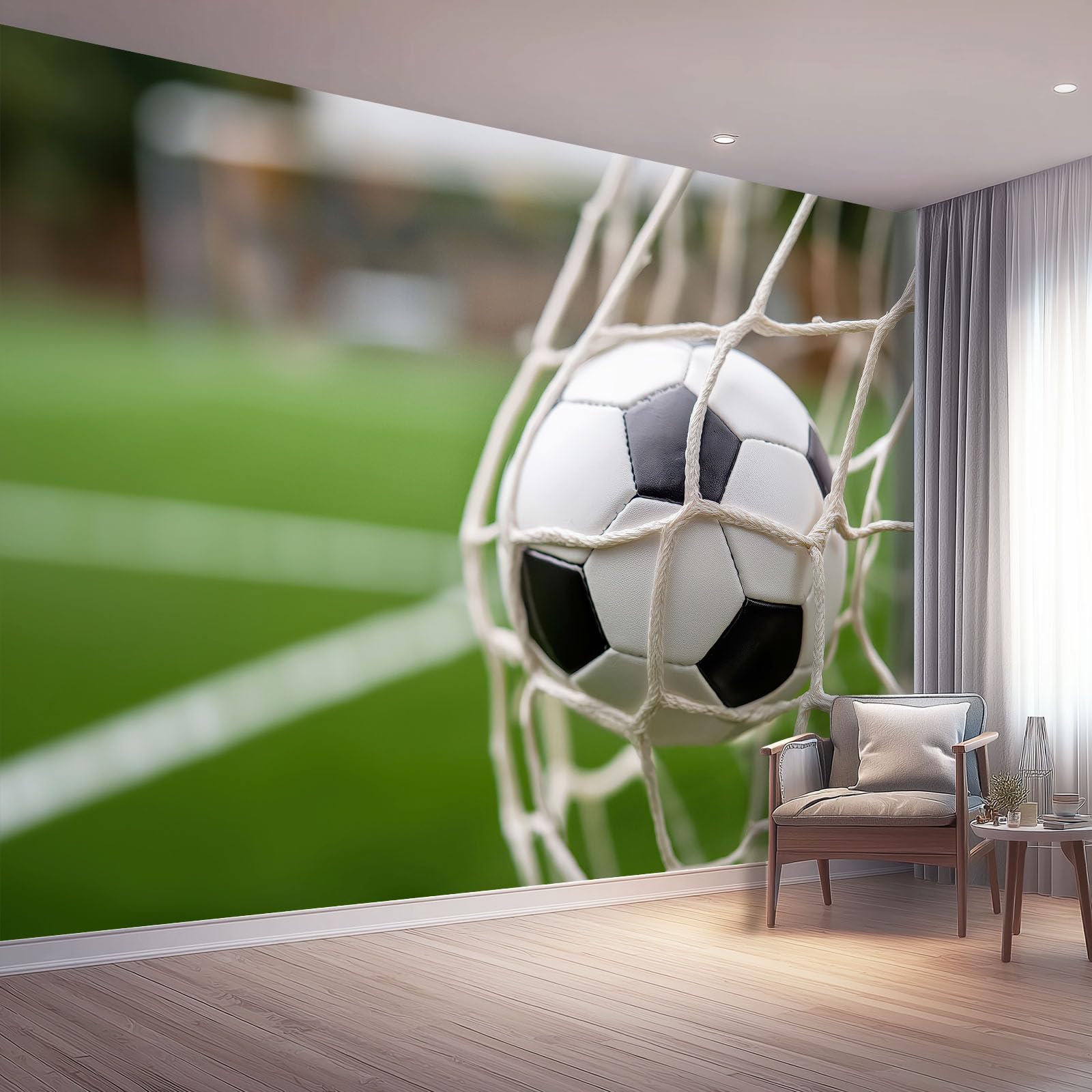 Tapeta murale nowoczesna czarno-biała piłka nożna 99 cali x 69 cali/250 x 175 cm (szer. x wys.) 3D sztuka fototapeta, druk HD mural ścienny gigantyczny plakat, sport chłopcy sypialnia tło dekoracja