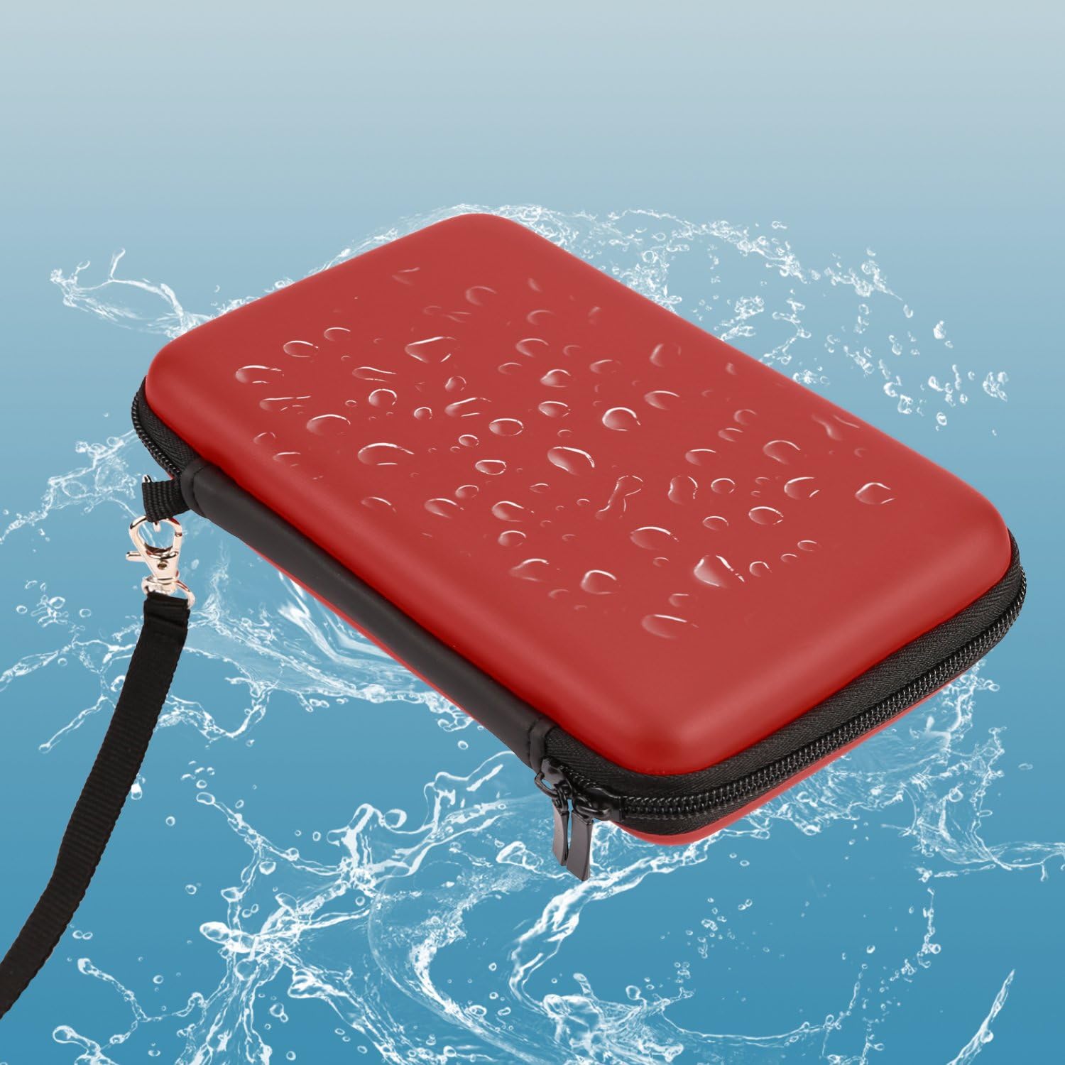 AKWOX Compatible/Replacement for New Nintendo 2DS XL Waterproof Travel Carrying Protectove Case with 8 Game Holders