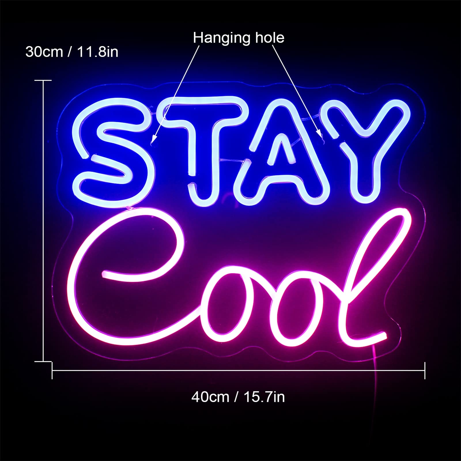 Neon Sign Light Keeps Stay Cool LED Neonlicht Hochzeit Acryl LED Wall Bar Sommer Party Decor Schönes Zimmer Geschenk Nachtlichter