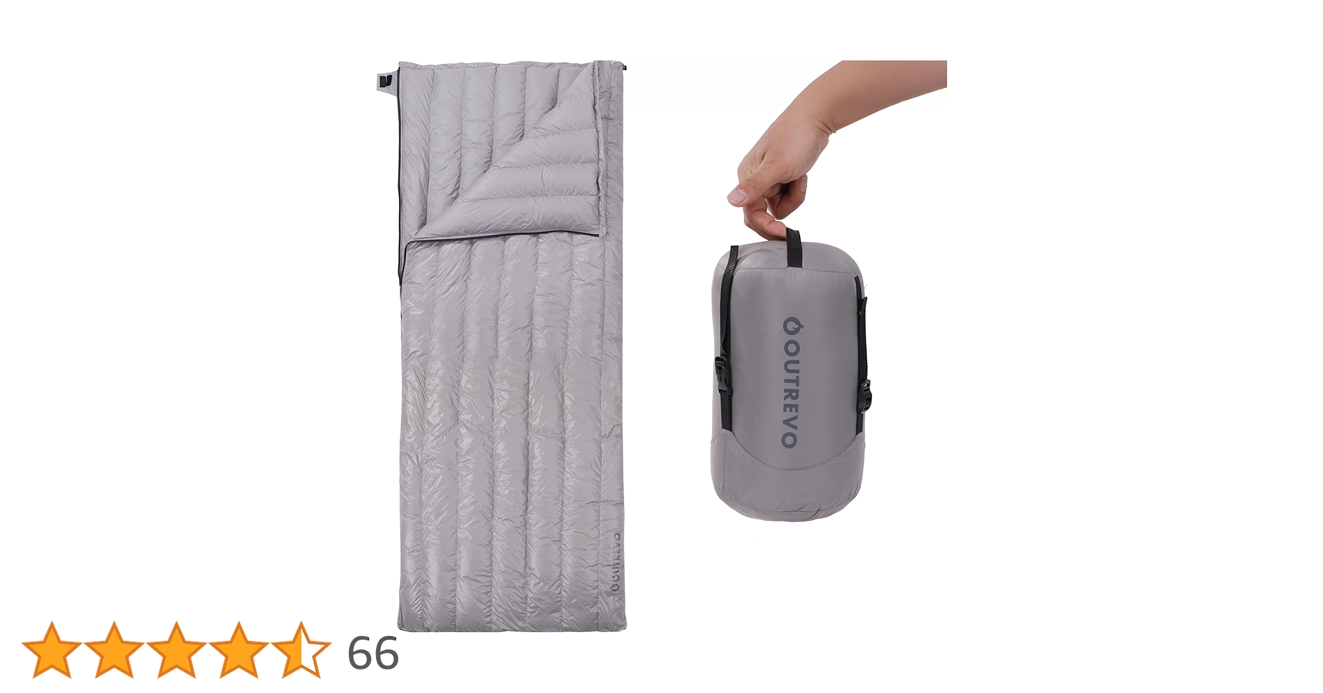 Amazon.co.jp: OUTREVO 寝袋 ダウン 封筒型 軽量 グースダウン 400g