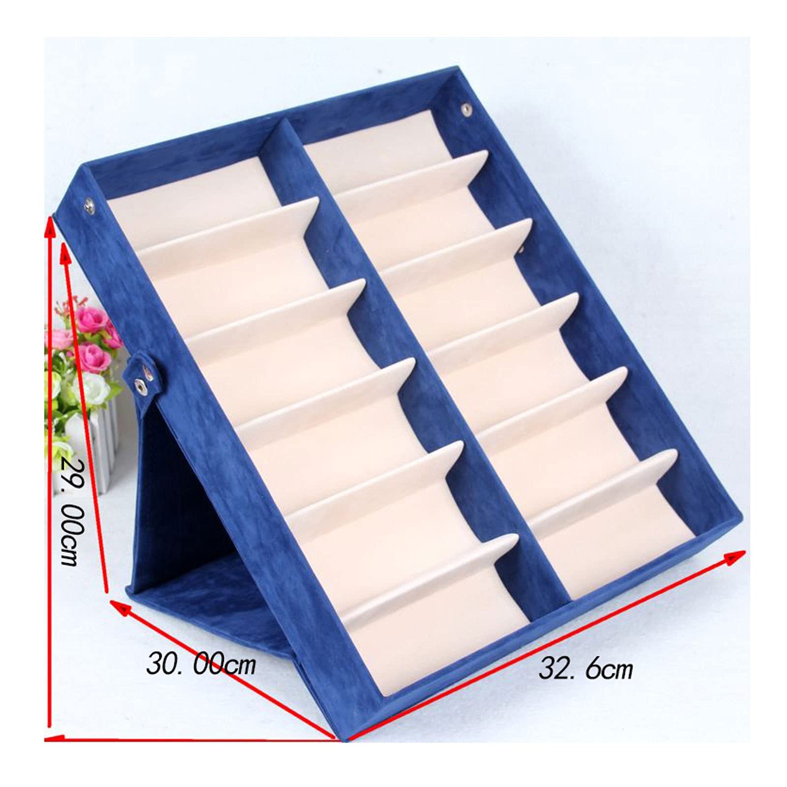 Espositore per Occhiali da Sole Occhiali da sole per occhiali da sole Occhiali da sole Display Caso 12 Slot Eyeglass Organizer Box Supporto per occhiali Occhiali da sole Stand con coperchio Per Esposi