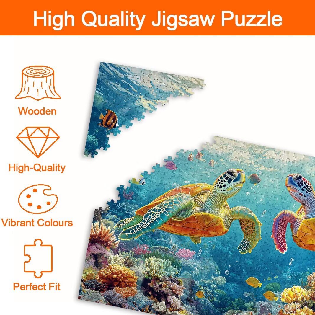 Puzzle Tartaruga Marina, Puzzle 5000 Pezzi Adulti per Decor, Regalo -8470